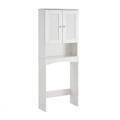 Tidoin 23.6 in. W x 61.8 in. H x 9.05 in. D White Over-the-Toilet Storage