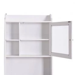 Hooseng Maniere 23.23 in. W x 68.11 in. H x 7.48 in. D White MDF Over-the-Toilet Storage in White 19 Hooseng Maniere 23.23 in. W x 68.11 in. H x 7.48 in. D White MDF Over-the-Toilet Storage in White -Toilet Storage Shop white over the toilet storage kimw409315651 76 1000