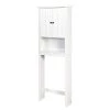 Hooseng Gypsus 23.6 in. W x 67.3 in. H x 7.7 in. D White MDF Over-the-Toilet Storage -Toilet Storage Shop white over the toilet storage kimw409356191 64 1000
