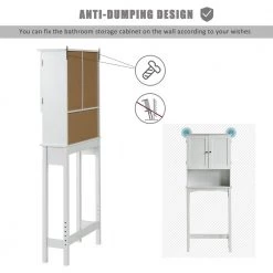 EPOWP 9 in. W x 62 in. H x 24 in. D White Over-the-Toilet Storage -Toilet Storage Shop white over the toilet storage wf194550aakliuy 1f 1000