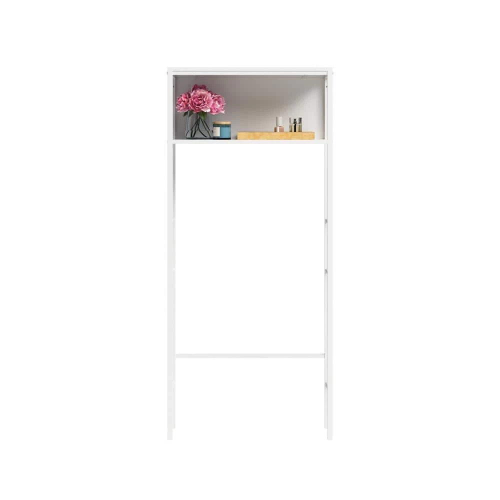 SAUDER North Avenue 25.197 in. W x 56.89 in. H x 9.331 in. D White Over-the Toilet Storage Etagere 7 SAUDER North Avenue 25.197 in. W x 56.89 in. H x 9.331 in. D White Over-the Toilet Storage Etagere - Image 5