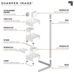 Sharper Image 3-Tier Adjustable Shower Caddy Corner 21 Sharper Image 3-Tier Adjustable Shower Caddy Corner -Toilet Storage Shop white sharper image shower caddies 1013888 66 1000