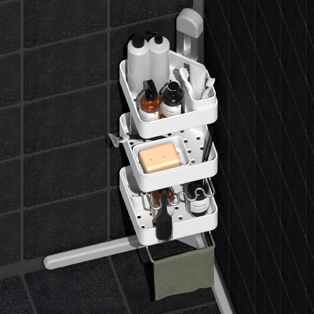 Sharper Image 3-Tier Adjustable Shower Caddy Corner 15 Sharper Image 3-Tier Adjustable Shower Caddy Corner - Image 13