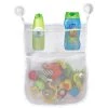 Unbranded Basicwise 4-Section White Bath Toy Organizer with 2-Bonus Super Strong Hook Suction Cups
