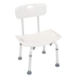 Winado 7 in. H Adjustable Medical Bath Shower Chair Detachable Tub Seat with Backrest Bath Stool