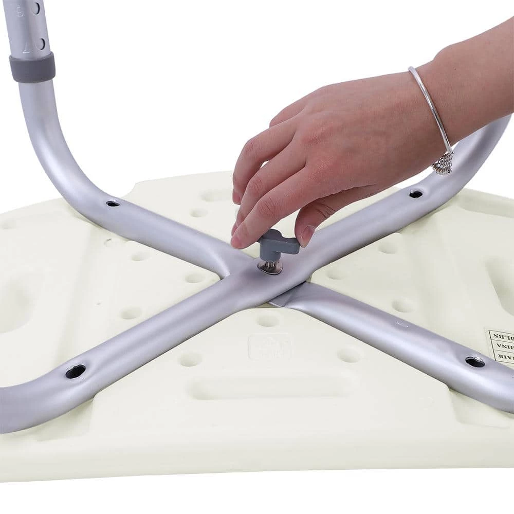 Winado Adjustable Safety Shower Chair Tub Seat Bench Bath Stool White 4 Winado Adjustable Safety Shower Chair Tub Seat Bench Bath Stool White - Image 2