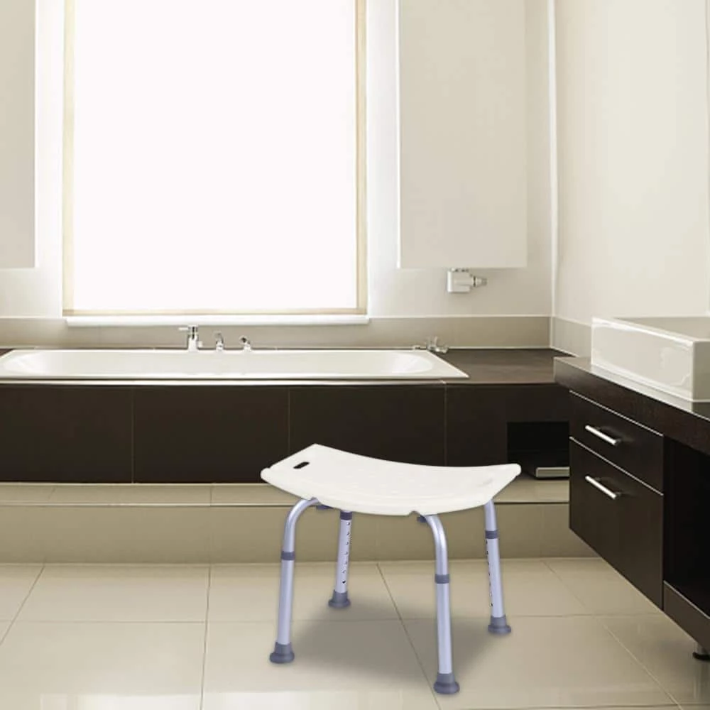 Winado Adjustable Safety Shower Chair Tub Seat Bench Bath Stool White 6 Winado Adjustable Safety Shower Chair Tub Seat Bench Bath Stool White - Image 4