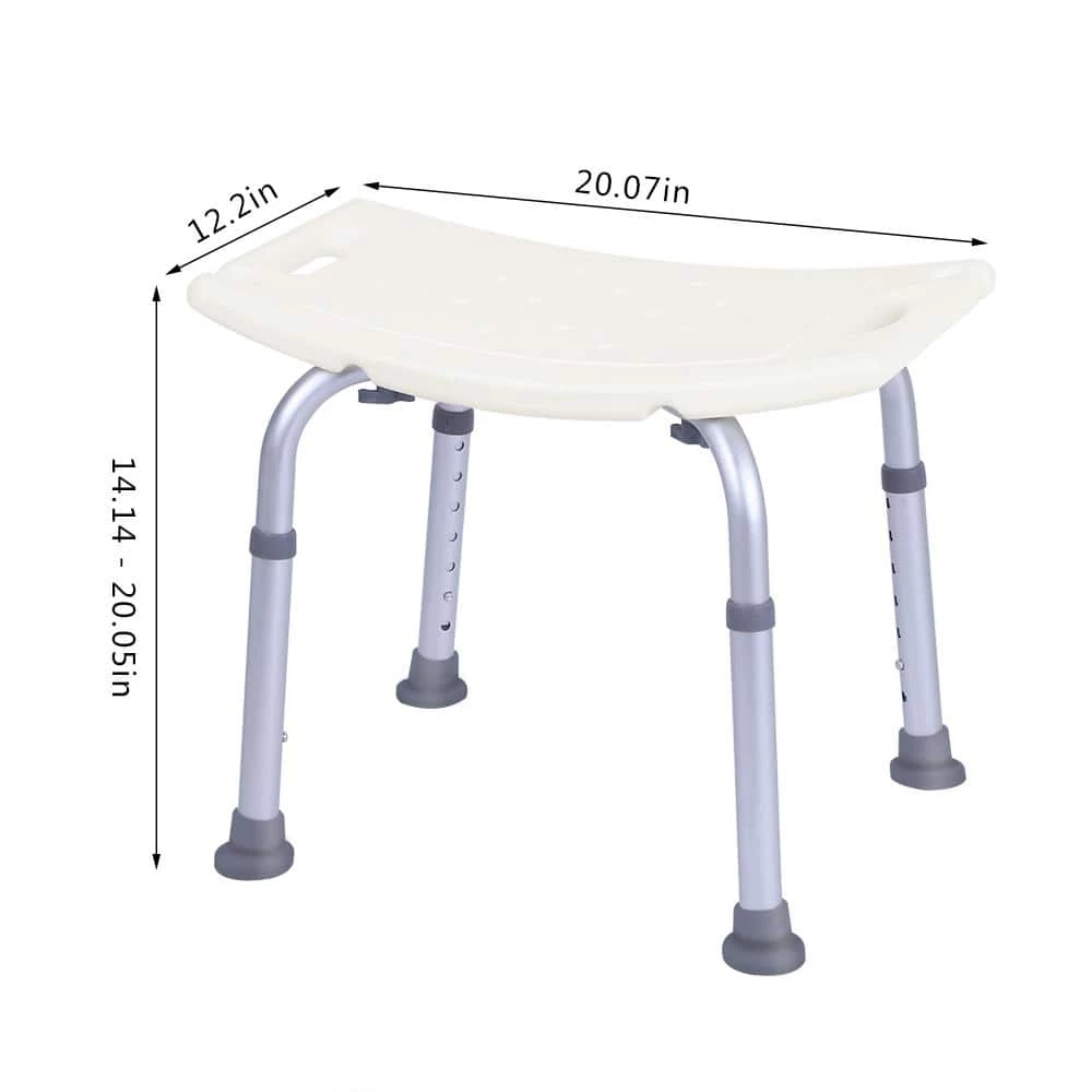 Winado Adjustable Safety Shower Chair Tub Seat Bench Bath Stool White 5 Winado Adjustable Safety Shower Chair Tub Seat Bench Bath Stool White - Image 3