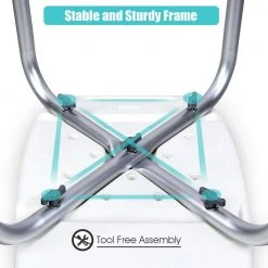 WELLFOR 20 in. W x 12-1/2 in. D EPE Adjustable Tub and Shower Seat in White with Built-In Handles 15 WELLFOR 20 in. W x 12-1/2 in. D EPE Adjustable Tub and Shower Seat in White with Built-In Handles -Toilet Storage Shop white shower seats ba hpy 1006 1f 1000