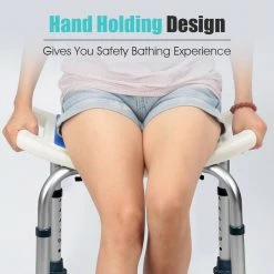 WELLFOR 20 in. W x 12-1/2 in. D EPE Adjustable Tub and Shower Seat in White with Built-In Handles 16 WELLFOR 20 in. W x 12-1/2 in. D EPE Adjustable Tub and Shower Seat in White with Built-In Handles -Toilet Storage Shop white shower seats ba hpy 1006 44 1000