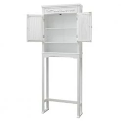 Teamson Home Lisbon 24 in. W x 67 in. H x 7.5 in. D White Wooden Over-the-Toilet Storage with Adjustable Shelf 13 Teamson Home Lisbon 24 in. W x 67 in. H x 7.5 in. D White Wooden Over-the-Toilet Storage with Adjustable Shelf -Toilet Storage Shop white teamson home over the toilet storage dh 8007ba 1f 1000