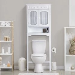Teamson Home Lisbon 24 in. W x 67 in. H x 7.5 in. D White Wooden Over-the-Toilet Storage with Adjustable Shelf 17 Teamson Home Lisbon 24 in. W x 67 in. H x 7.5 in. D White Wooden Over-the-Toilet Storage with Adjustable Shelf -Toilet Storage Shop white teamson home over the toilet storage dh 8007ba 31 1000