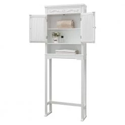 Teamson Home Lisbon 24 in. W x 67 in. H x 7.5 in. D White Wooden Over-the-Toilet Storage with Adjustable Shelf 16 Teamson Home Lisbon 24 in. W x 67 in. H x 7.5 in. D White Wooden Over-the-Toilet Storage with Adjustable Shelf -Toilet Storage Shop white teamson home over the toilet storage dh 8007ba 76 1000