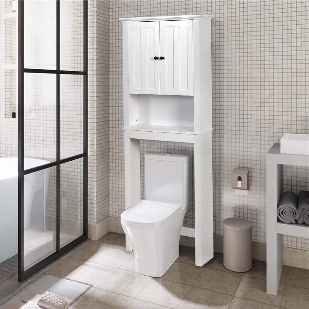 Tidoin 7.72 in. W x 67.32 in. H x 23.62 in. D White Over-the-Toilet Storage 11 Tidoin 7.72 in. W x 67.32 in. H x 23.62 in. D White Over-the-Toilet Storage - Image 9