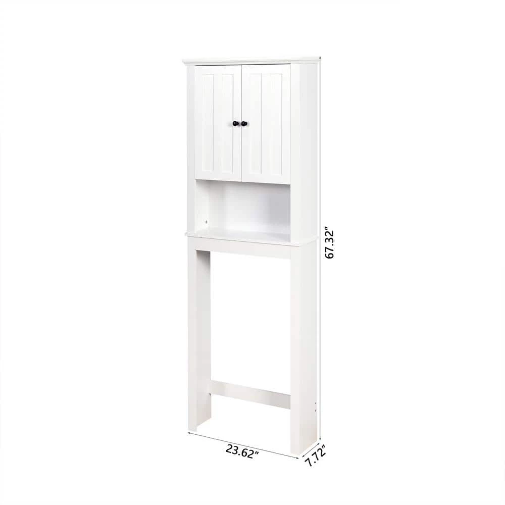 Tidoin 7.72 in. W x 67.32 in. H x 23.62 in. D White Over-the-Toilet Storage 6 Tidoin 7.72 in. W x 67.32 in. H x 23.62 in. D White Over-the-Toilet Storage - Image 4