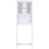 WELLFOR 67 in. H x 23.5 in. W x 9 in. D White Over-the-Toilet Storage with Adjustable Shelf 1 WELLFOR 67 in. H x 23.5 in. W x 9 in. D White Over-the-Toilet Storage with Adjustable Shelf -Toilet Storage Shop white wellfor over the toilet storage ba hwy 7402 64 1000
