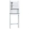 WELLFOR 23.5 in. W x 68.5 in. H x 7.5 in. D White Over-the-Toilet Storage with Adjustable Shelves 1 WELLFOR 23.5 in. W x 68.5 in. H x 7.5 in. D White Over-the-Toilet Storage with Adjustable Shelves -Toilet Storage Shop white wellfor over the toilet storage hw hwy 65931 64 1000
