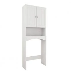 Whatseaso 23.6 in. W x 61.8 in. H x 9 in. D White Over-the-Toilet Storage Bathroom Shelf Space Saver Wall Cabinet 10 Whatseaso 23.6 in. W x 61.8 in. H x 9 in. D White Over-the-Toilet Storage Bathroom Shelf Space Saver Wall Cabinet -Toilet Storage Shop white whatseaso over the toilet storage zt 110505120 4f 1000