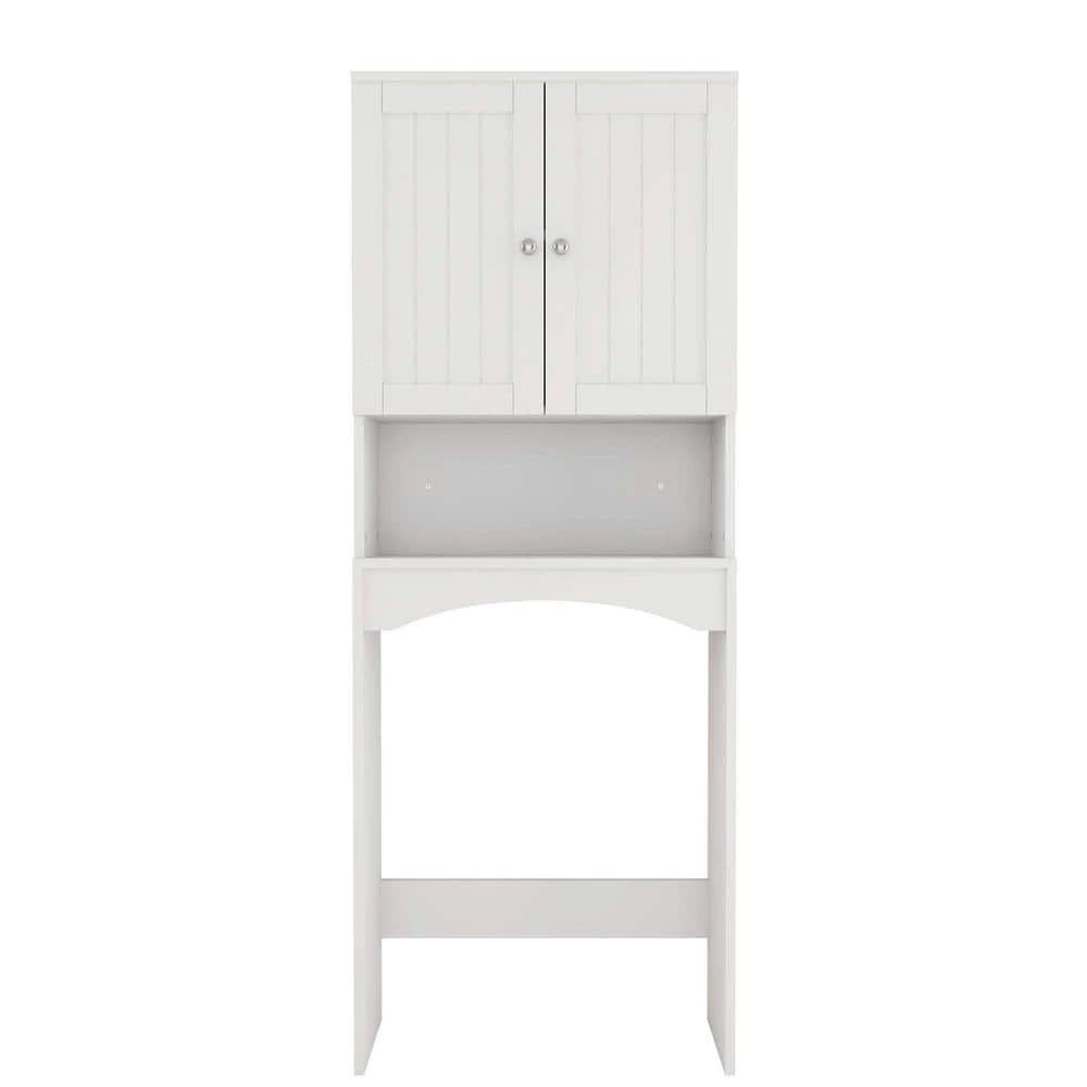 Whatseaso 23.6 in. W x 61.8 in. H x 9 in. D White Over-the-Toilet Storage Bathroom Shelf Space Saver Wall Cabinet 3 Whatseaso 23.6 in. W x 61.8 in. H x 9 in. D White Over-the-Toilet Storage Bathroom Shelf Space Saver Wall Cabinet