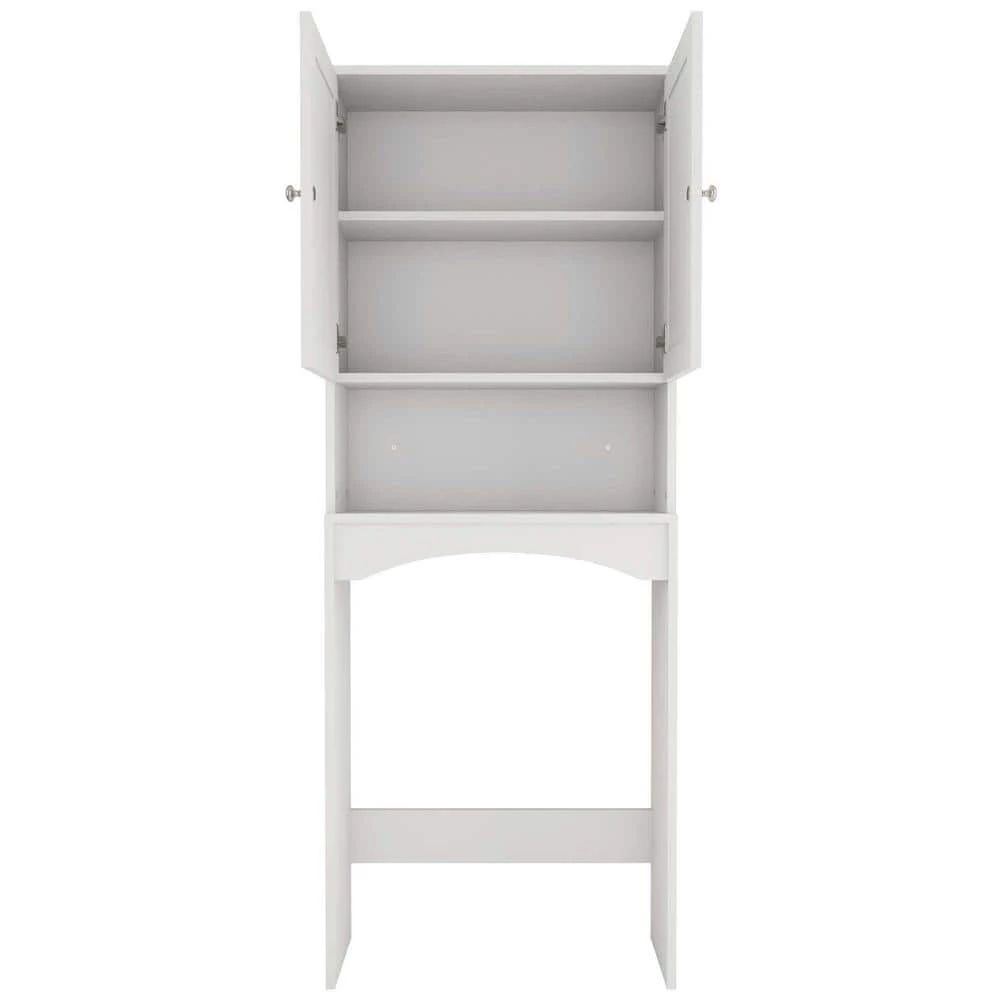 Whatseaso 23.6 in. W x 61.8 in. H x 9 in. D White Over-the-Toilet Storage Bathroom Shelf Space Saver Wall Cabinet 8 Whatseaso 23.6 in. W x 61.8 in. H x 9 in. D White Over-the-Toilet Storage Bathroom Shelf Space Saver Wall Cabinet - Image 6
