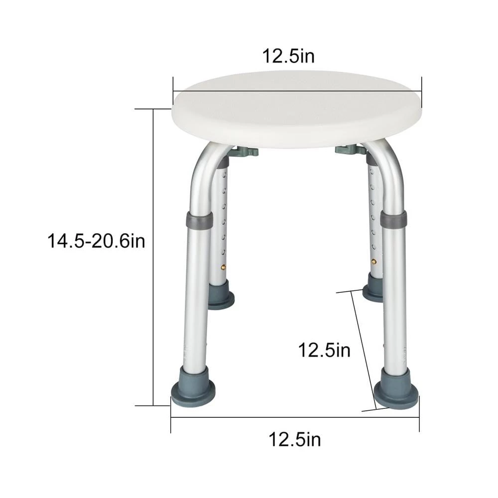 Winado 7 Height Adjustable Bath Chair Medical Shower Seat Chair Bath Round Stool 4 Winado 7 Height Adjustable Bath Chair Medical Shower Seat Chair Bath Round Stool - Image 2